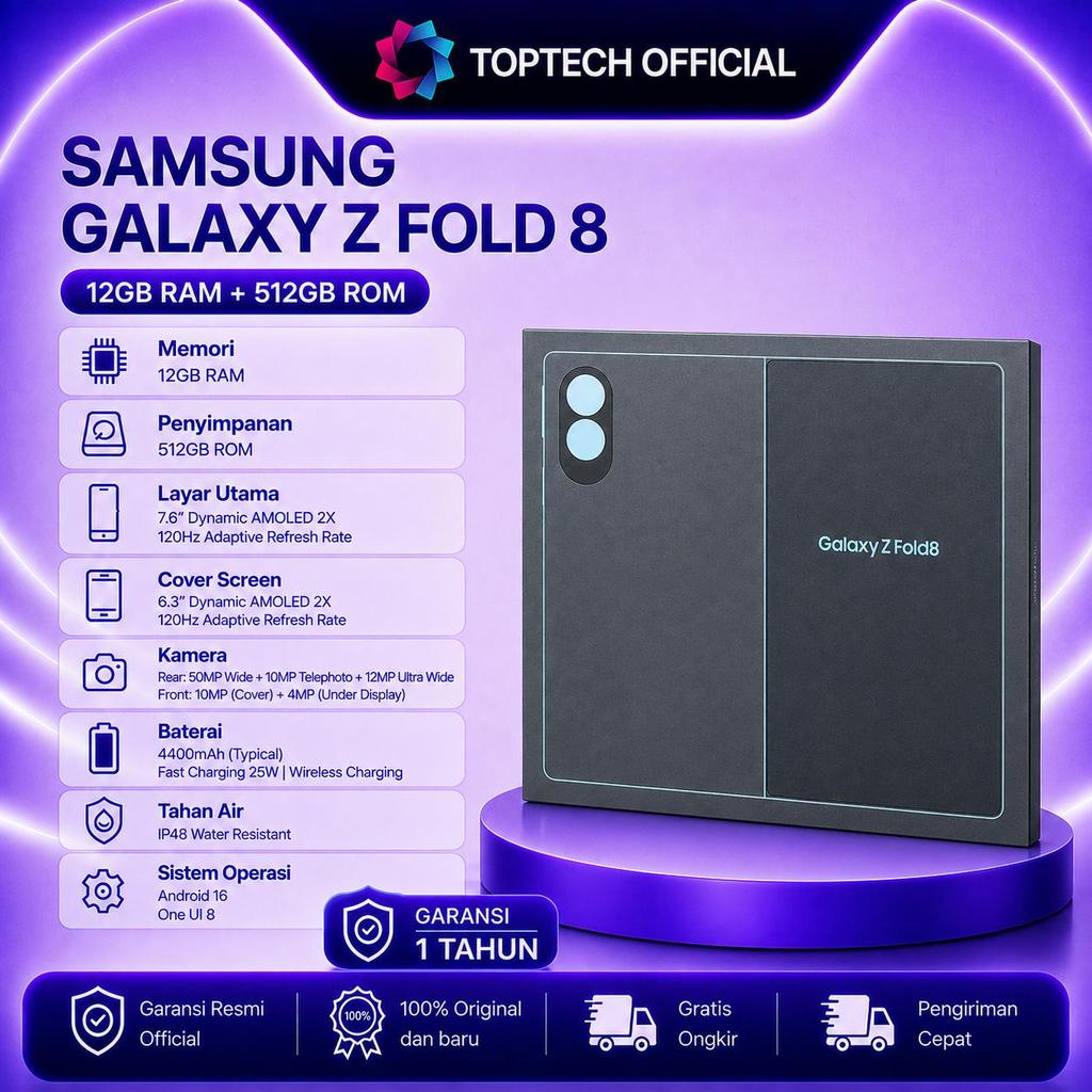 SAMSUNG GALAXY Z FOLD 8 12GB 512GB GARANSI RESMI