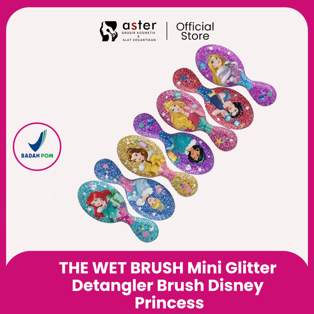 Aster Kosmetik - THE WET BRUSH Mini Glitter Detangler Brush Disney Princess