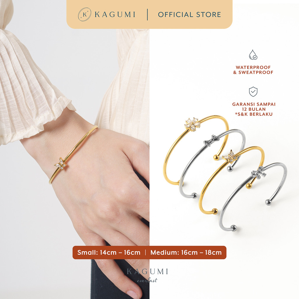 Jual KAGUMI Everlast - Shaza Bangle | Gelang Bangle Mewah Titanium Wanita | Shopee Indonesia