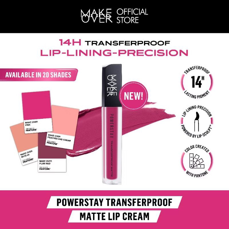 Make over powerstay transferproof matte lip cream