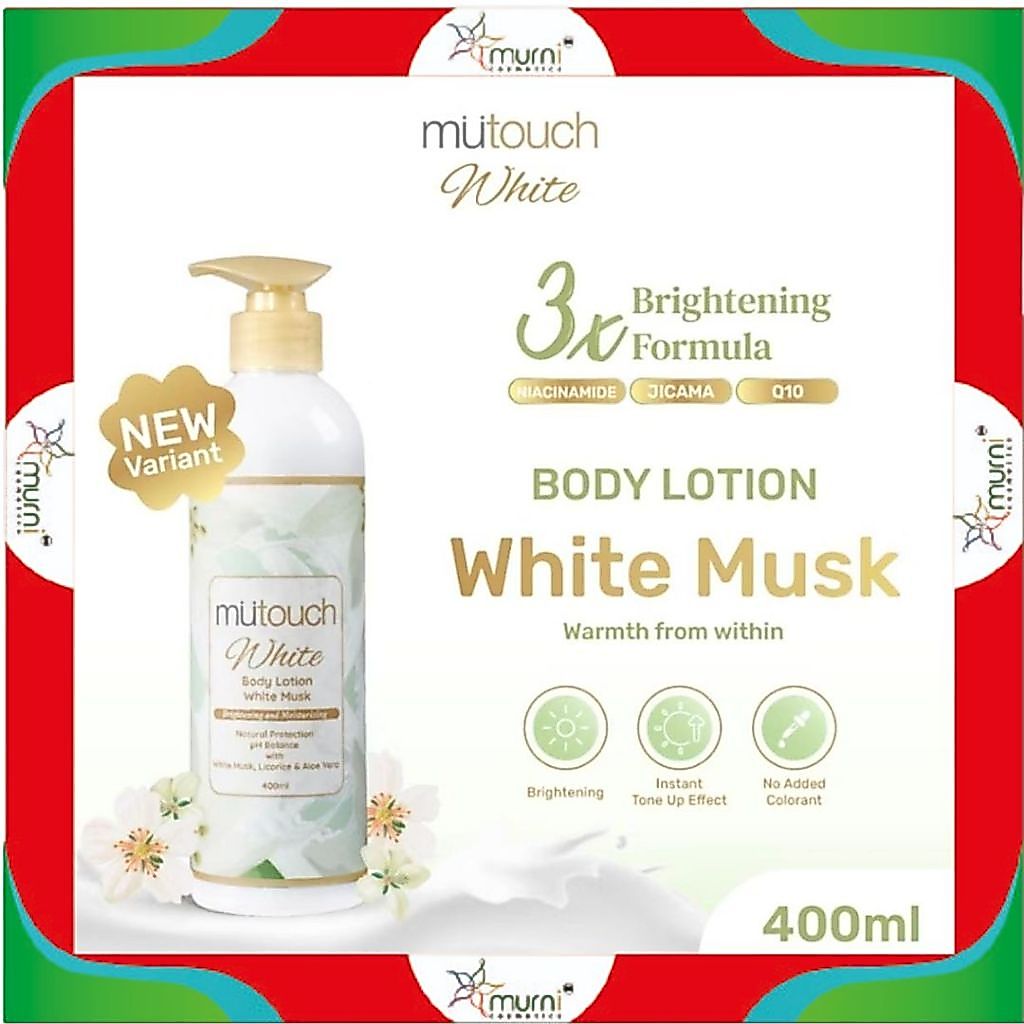 [[NEW]] MUTOUCH WHITE BODY LOTION BRIGHTENING AND MOISTURIZING 400ML