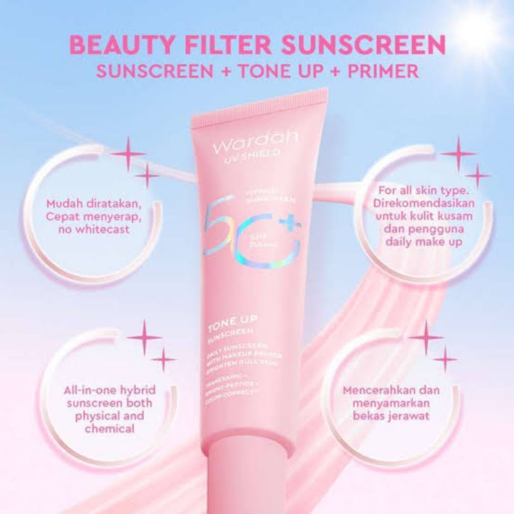 Wardah UV Shield Tone Up Sunscreen SPF50 PA+++