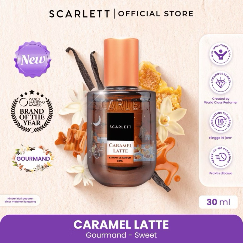 SCARLETT EXTRAIT DE PARFUM CARAMEL LATTE 30ML ORIGINAL 100%