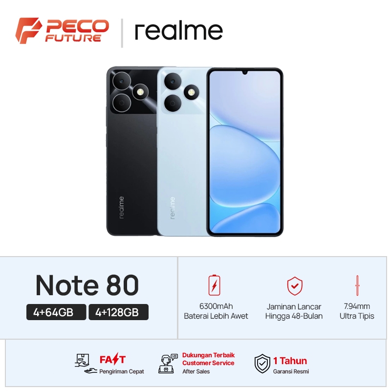 REALME NOTE 80 4+64GB/4+128GB DESAIN TANGGUH 6300MAH BATERAI PROTEKSI ARMORSHELL JAMINAN LANCAR