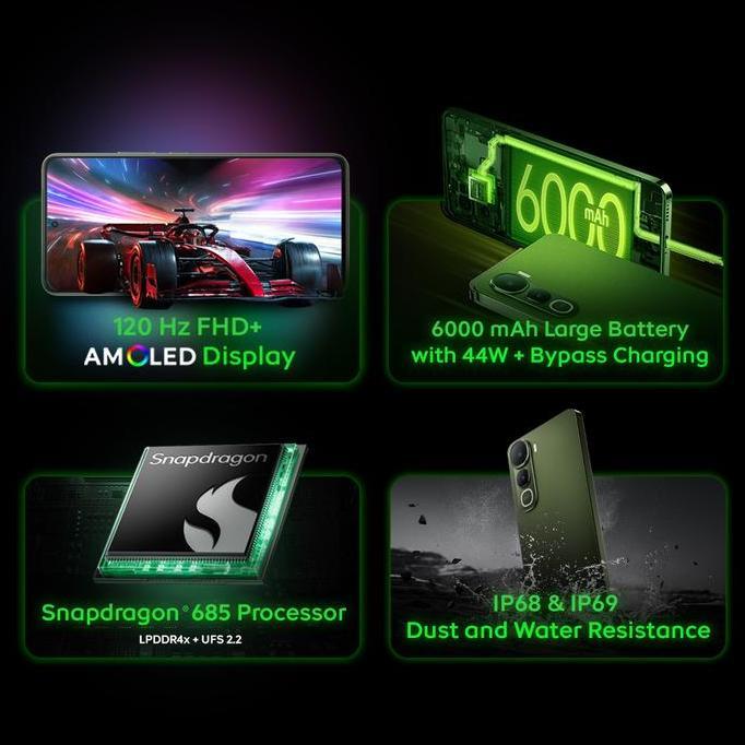 Lyshoot61 - [Online Exclusive] Vivo Iqoo Z10 Lite , 120Hz Flat Amoled, 6000Mah 44W Bypass Charging, Snapdragon 685, Ip68+69, 50Mp Sony Imx + Nfc