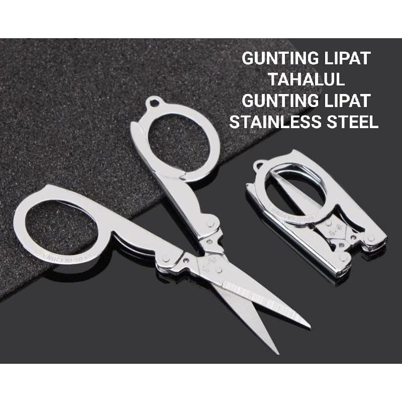 GUNTING LIPAT TAHALUL / GUNTING MINI STAINLESS STEEL(Toserba grosirku)