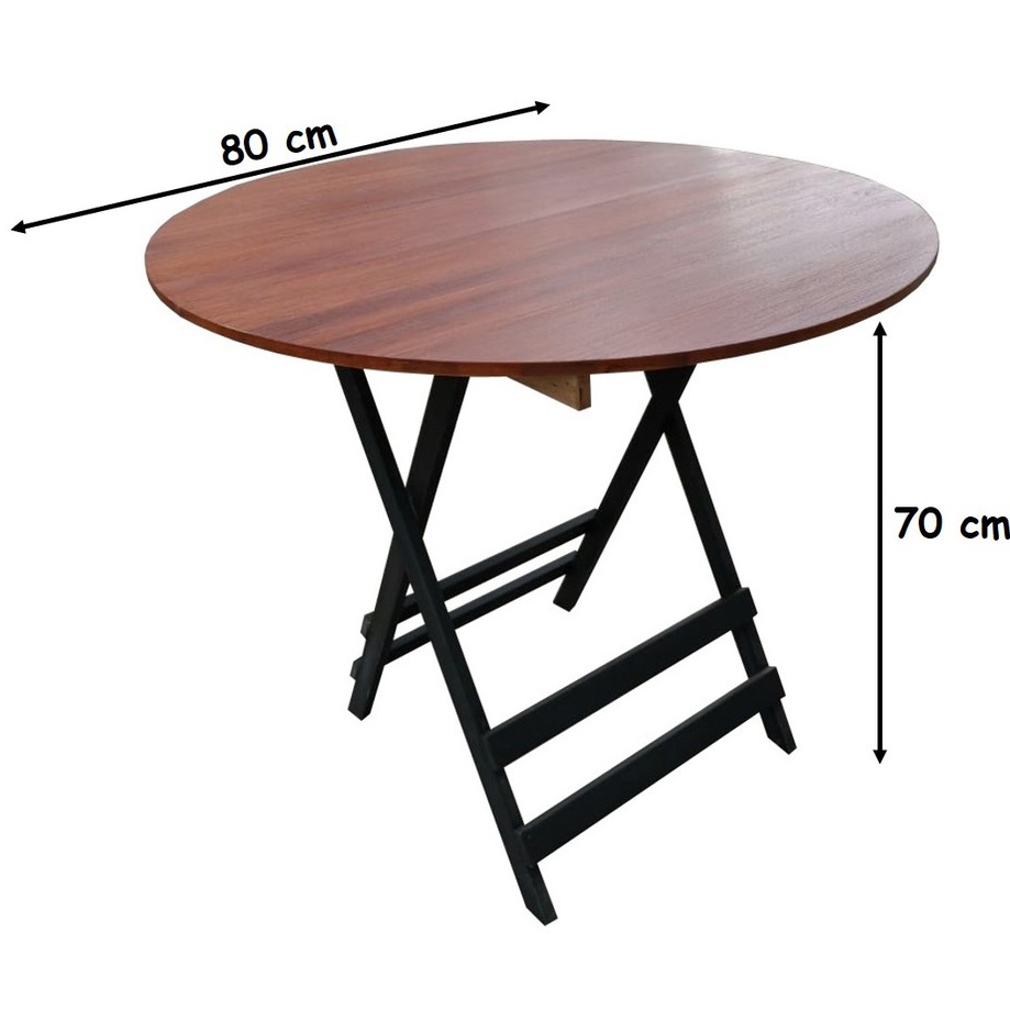 Jual Meja Bulat Diameter 80 Tinggi 75 cm Full Kayu Solid | Shopee Indonesia