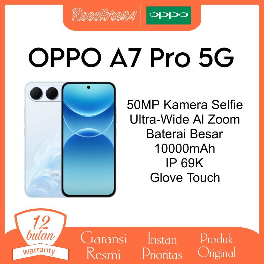 OPPO A7 Pro 5G 6/256 (FREE UPGRADE DARI 128)
