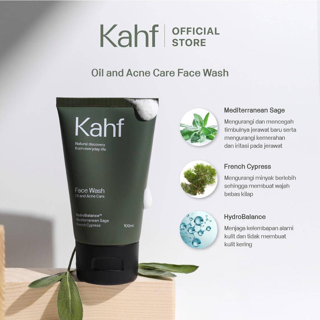 Kahf Face Wash Indonesia / Sabun Wajah Pria 100Ml / Skin Energizing And Brightening Triple Action Oil Comedo Defense Acne Gentle Exfoliating Scrub / Skincare Facial Care Serum Cream Sunscreen Mask / Hair Body Eau De Toilette Deodorant Man Cowok Paket Set