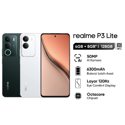 Realme P3 Lite 4/128 GB Baru Garansi Resmi New