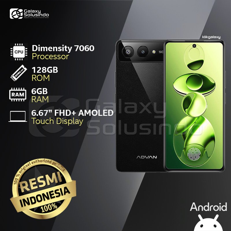 ADVAN MACHA 5G 6GB RAM 128GB ROM Dimensity 7060 AMOLED 120Hz - GS
