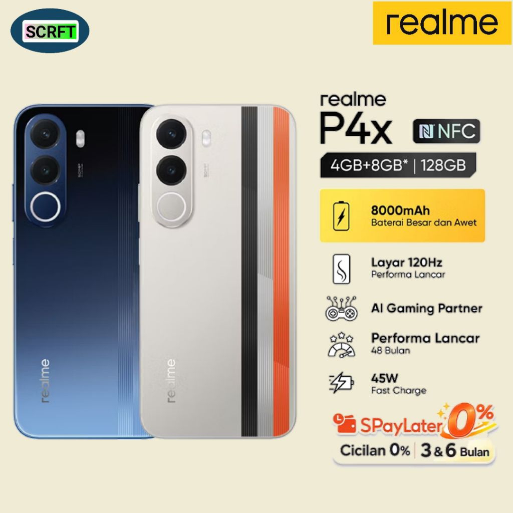 Realme P4X 4/128GB New Garansi Resmi