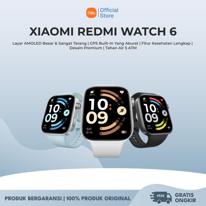 Xiaomi Redmi Watch 6 Smartwatch AMOLED 2.07 Inch GPS Bluetooth Call Baterai Hingga 24 Hari | Lazada Indonesia