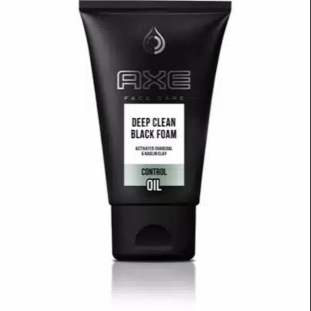 Axe facial foam face care deep clean black foam activated charcoal&kaolin clay oil control 100gr