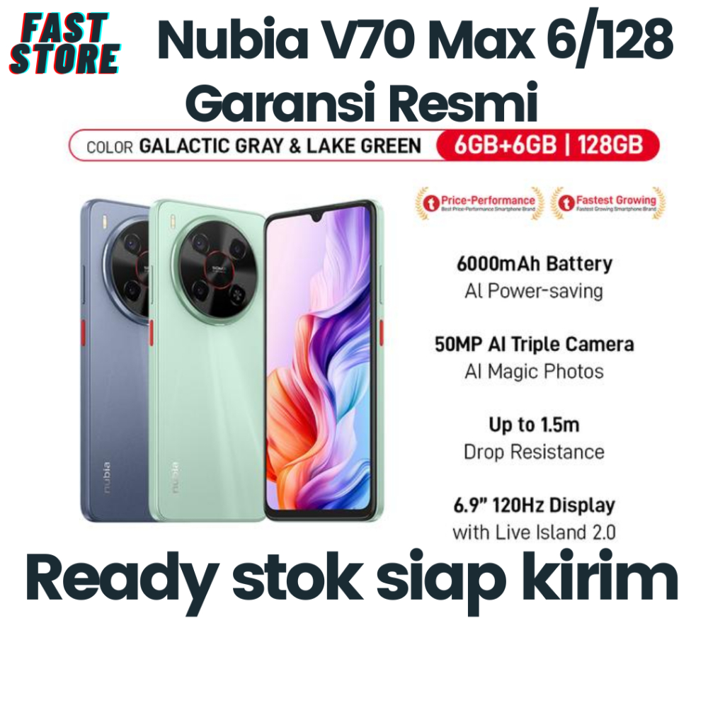 Zte Nubia V70 Max 6/128 Garansi Resmi