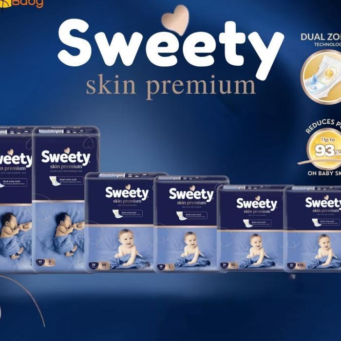 Sweety Skin Premium Pants Newborn NB 44 / M 46 / L 49 / XL 34 / XXL 32 - Popok Celana Bayi Baru Lahir NB44 / M46 / L40 / XL34 / XXL32