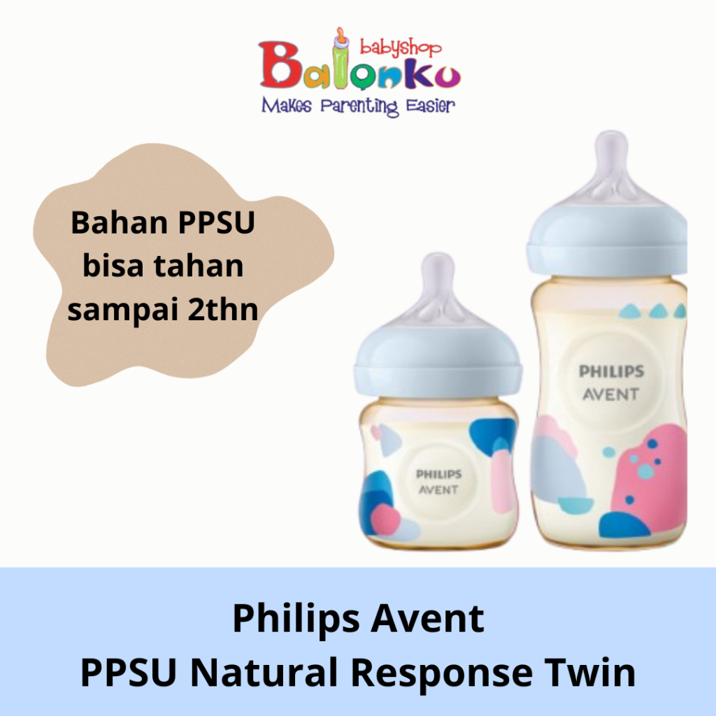 Philips Avent | Botol Susu Bayi | PPSU Natural Response | Anti Bocor