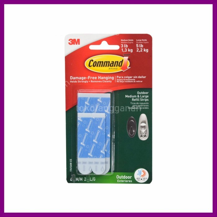Jual 3m Command Strip Isi Ulang Outdoor Medium Dan Large bn17 | Shopee Indonesia
