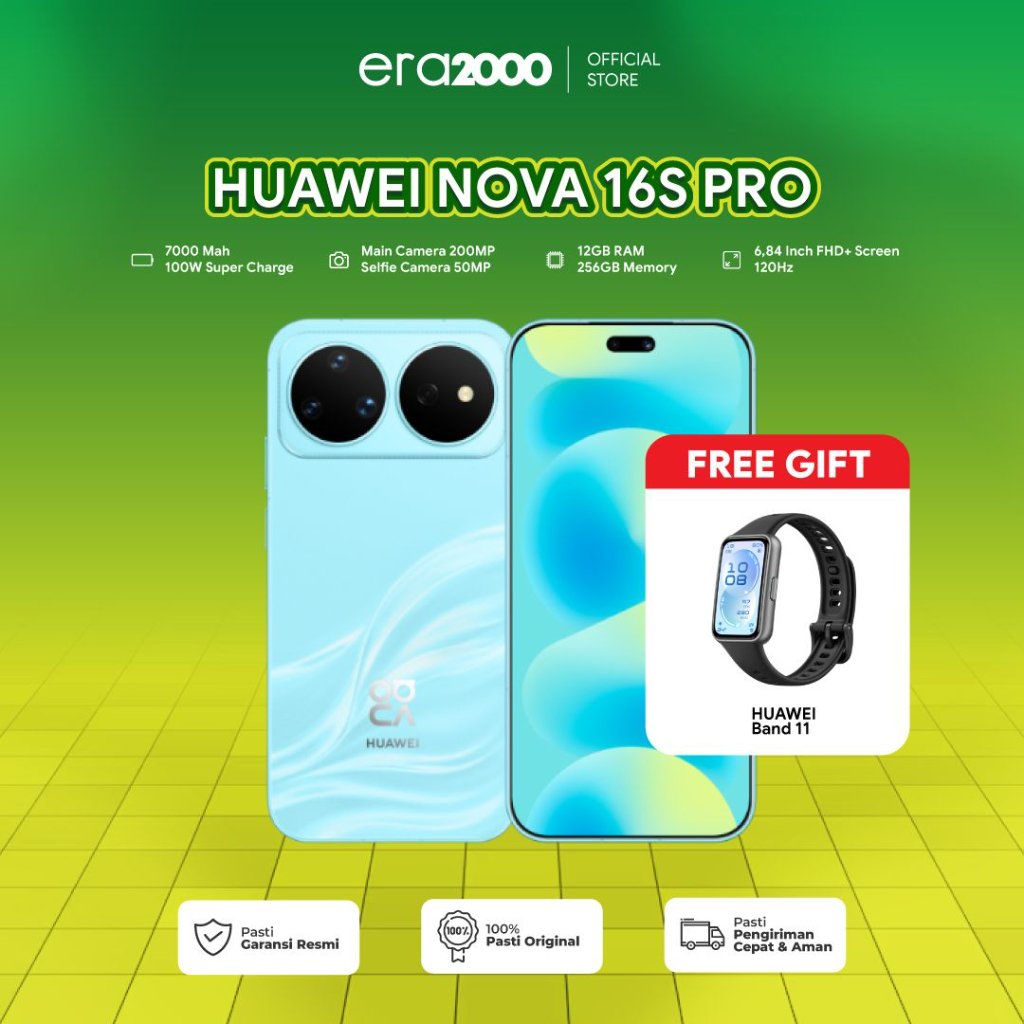 Jual Huawei Nova 16s Pro 12/256GB | 5G | 200MP* | Kamera True -t0-Colour Depan | Garansi Resmi | Shopee Indonesia