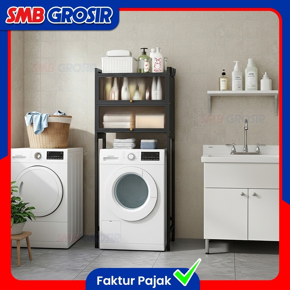 Jual Rak Mesin Cuci Tutup Atas Organizer Lemari Laundry Stainless Steel Variasi 1 2 Susun | Shopee Indonesia