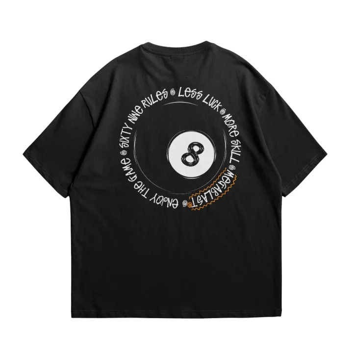 Megablast - 8 Ball kaos unisex Oversize 24S Pria Wanita Oversized T shirt oversized | Lazada Indonesia