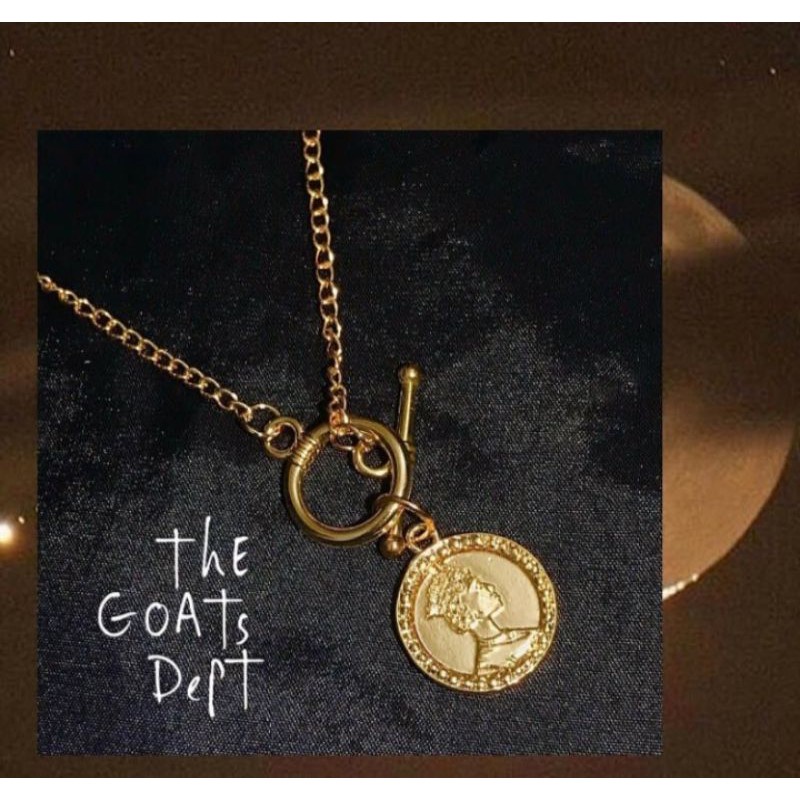 Jual The Goats Dept Agatha Coin Necklace / tgd210 kalung koin coin style skena stainless titanium pria wanita unisex model silver gaya y2k retro hip hop chain silver perak gold gosend gojek ready hadiah unik couple pasangan viral | Shopee Indonesia