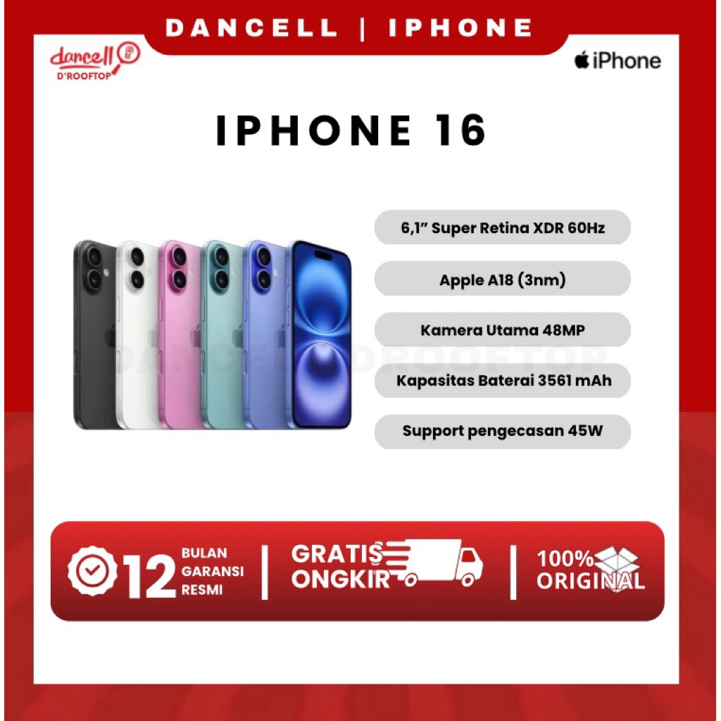 Iphone 16 128GB garansi resmi ibox