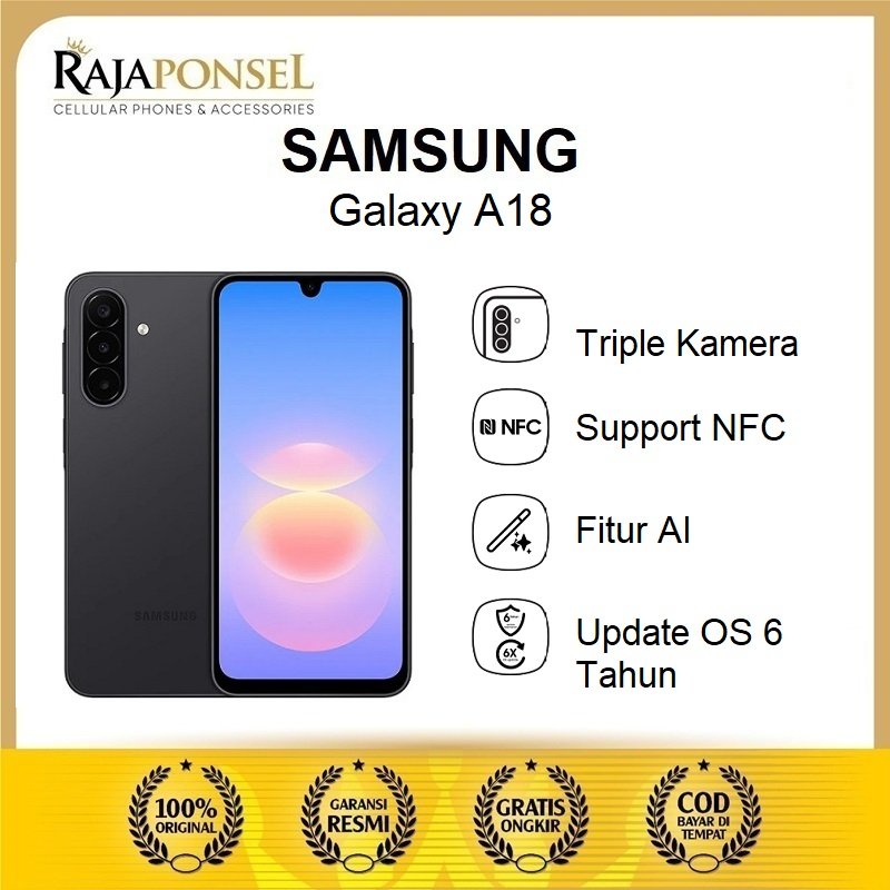 Samsung Galaxy A18 RAM 8/128GB Garansi Resmi