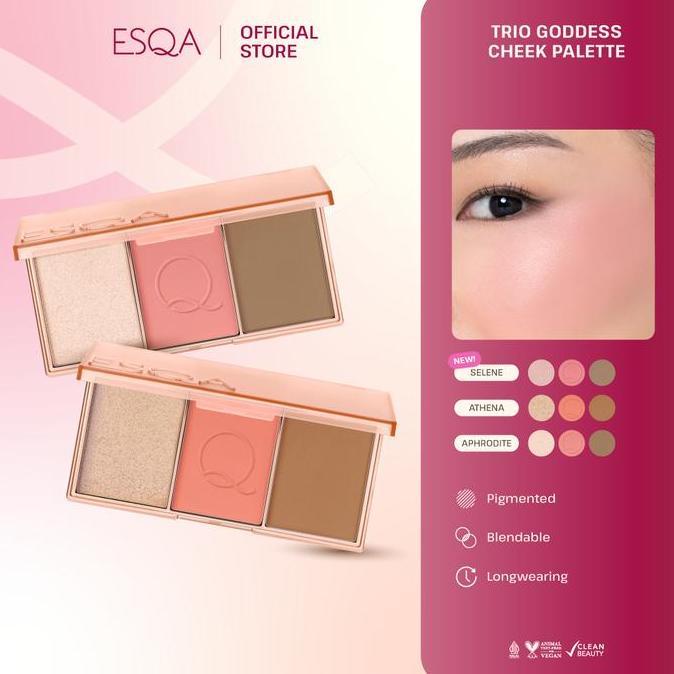 ESQA Trio Goddess Cheek Palette