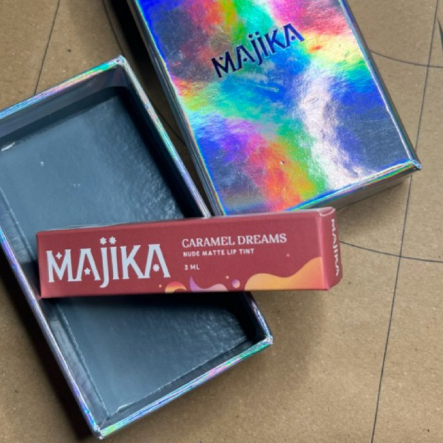 MAJIKA Caramel Dreams Nude Matte Lip Tint | 3 ML | Tahan Lama | Transferproof
