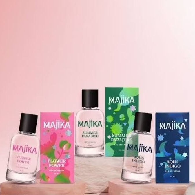 PROMO SPESIAL BELI 1 DAPAT 3 PARFUM MAJIKA FLOWER POWER - SUMMER PARADISE - AQUA INDIGO EDP 30ML, Parfum Terlaris Berbagai Macam Varian Virall